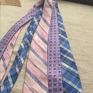Nautica Pink, Blue & Lavender Patterned Necktie Set
